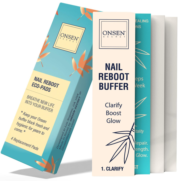 Onsen Secret Nail Buffer Block Replacement Pads 3 Way Buffing Block Smooth Shine Natural Nail Buffing W 3 Sides Coarse Soft Silky Buffer