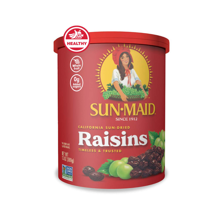 Sun Maid California Sun Dried Raisins 13 Oz Resealable Canister