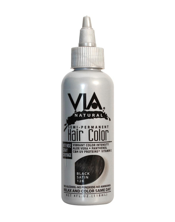 Via Hair Color Black 4 Oz