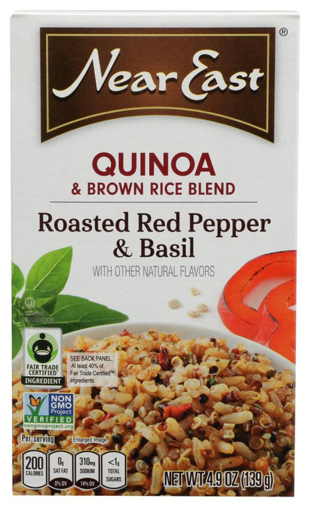 Near East Roasted Pepper And Basil Quinoa Blend 4.9 Ounces Pack Of 3