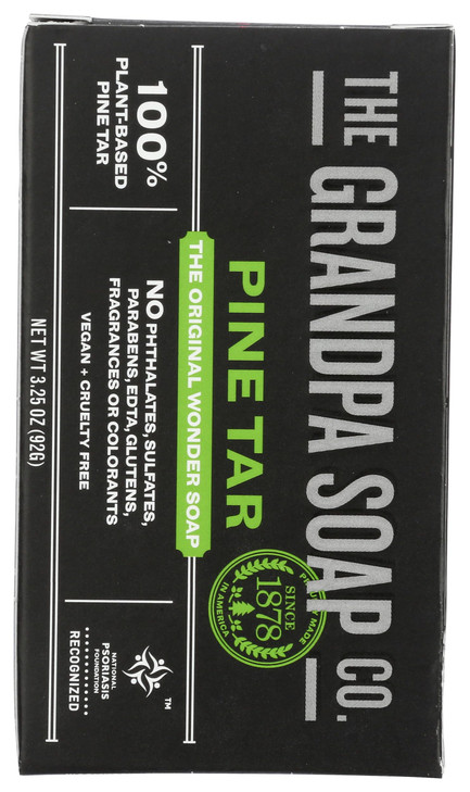 Grandpas Wonder Pine Lathers White Tar Bath Bar Soap 3.25 Oz