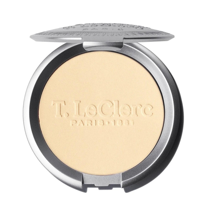T. Leclerc Compact Pressed Powder Super Blendable Face Makeup Longwear Portable Matte Finish For Radiant Natural Medium To Full Coverage