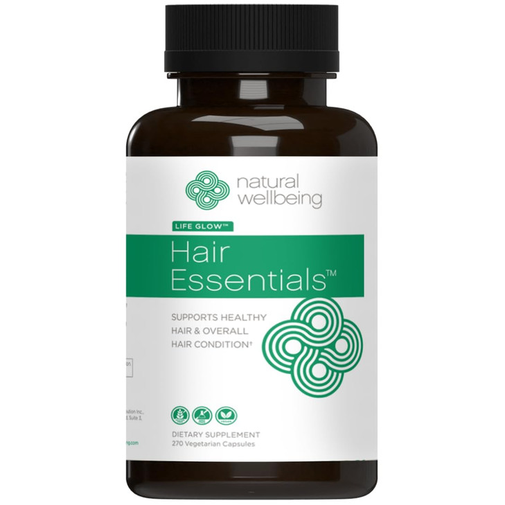 Natural Wellbeing Hair Essentials Dht Blocker Hair Growth Supplement For Women And Men Saw Palmetto Biotin Vegan Capsules Stops Shedding And