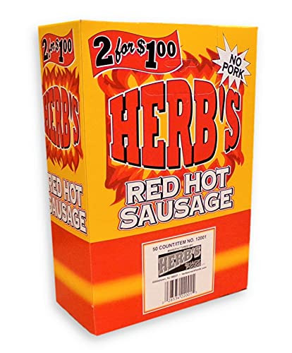Herb S Red Hot Sausage 50Ct 2 For 1