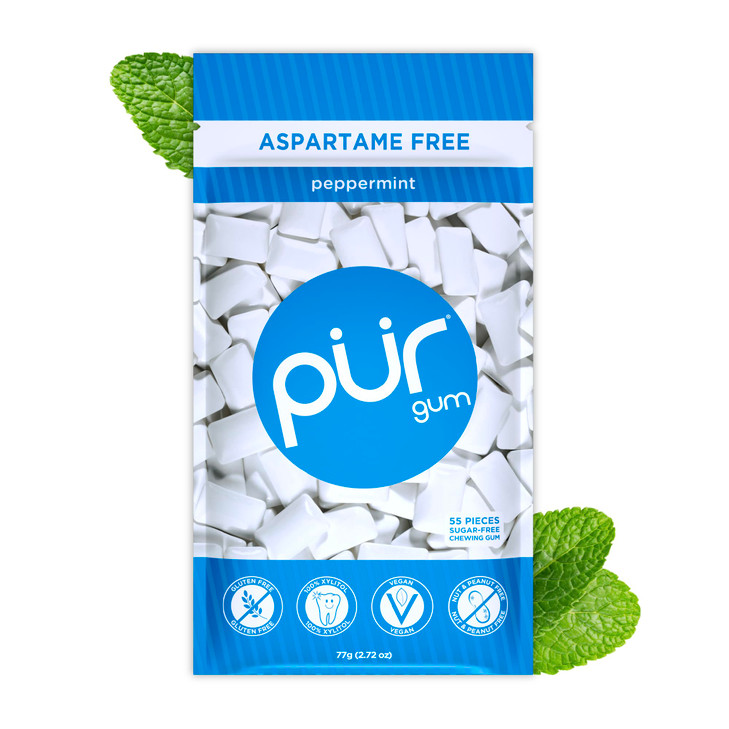 Pur Gum Peppermint Xylitol Gum No Artificial Flavor 55 Count