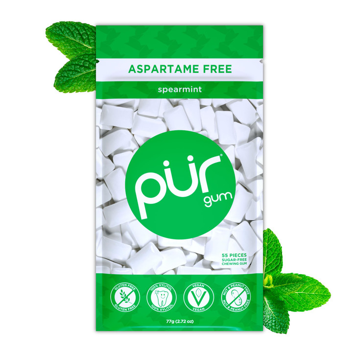 Pur Gum Spearmint Xylitol Gum No Artificial Flavor 55 Count