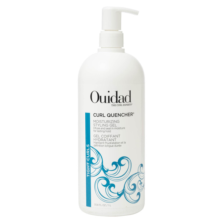 Ouidad Curl Quencher Moisturizing Styling Gel 33.8 Fl Oz Bouncy Soft And Defined Curls On The Go Style Refresher Frizz Control Curl Defining