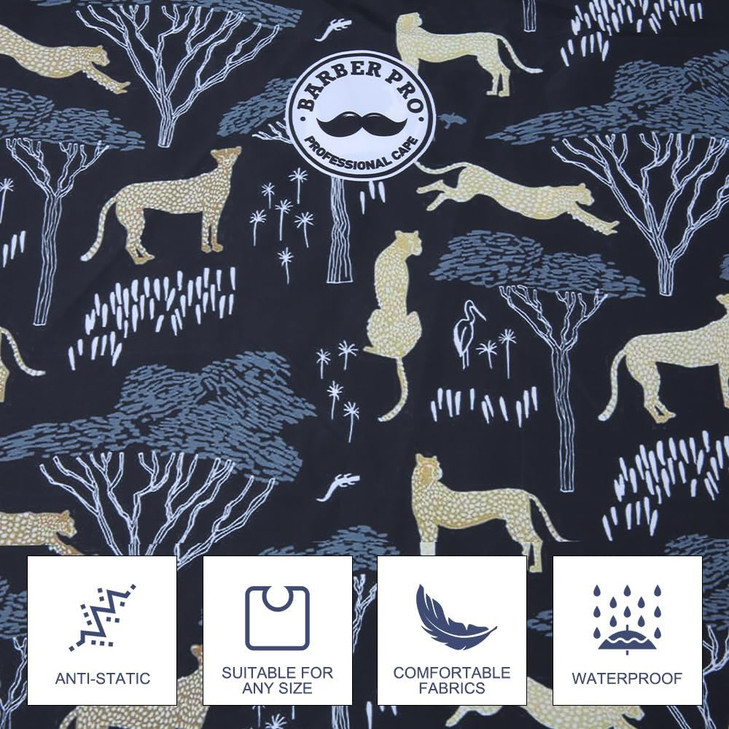 Professional Hair Cutting Barber Cape, Waterproof Barber Cape for Men Polyester Hair Styling Cape, for Home Salon and Barbershop