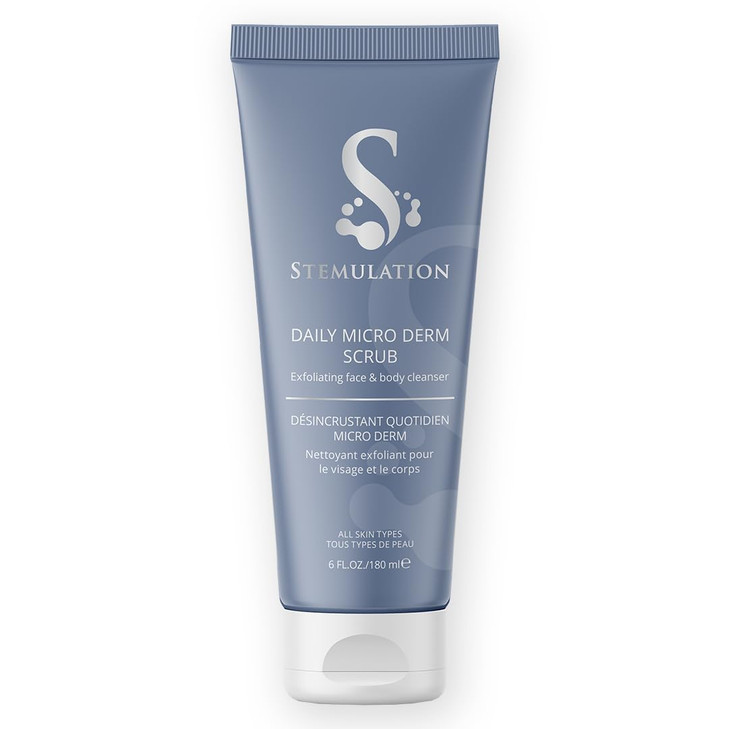Stemulation Daily Micro Derm Scrub Gentle Exfoliator Scrub For Face And Body Aloe Based Antioxidant Complex For Refined Healthy Skin