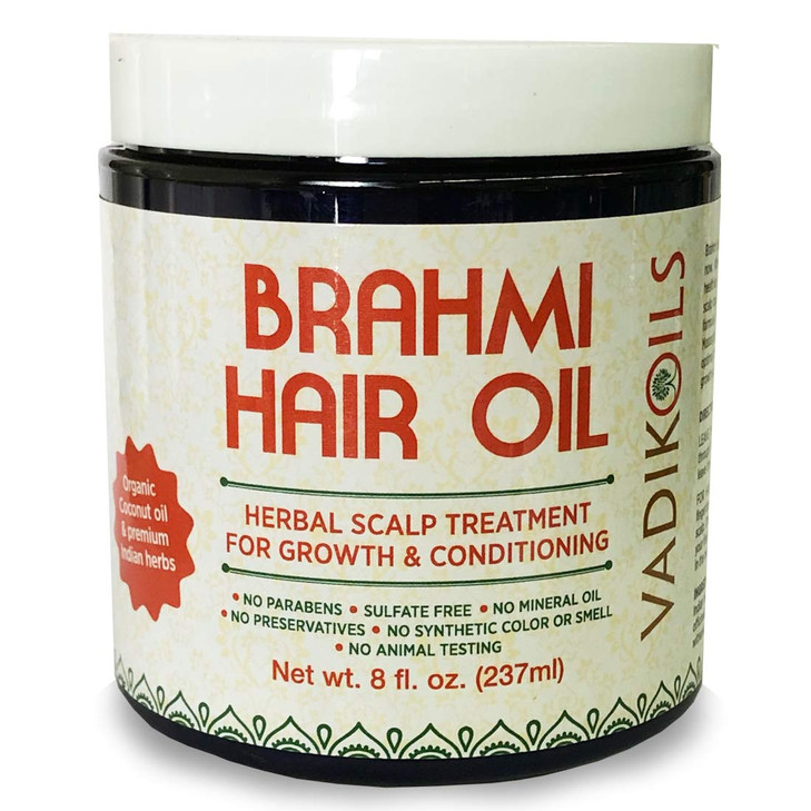 Vadik Herbs Brahmi Hair Oil Ayurvedic Ritual 11 Herbs 8 Oz