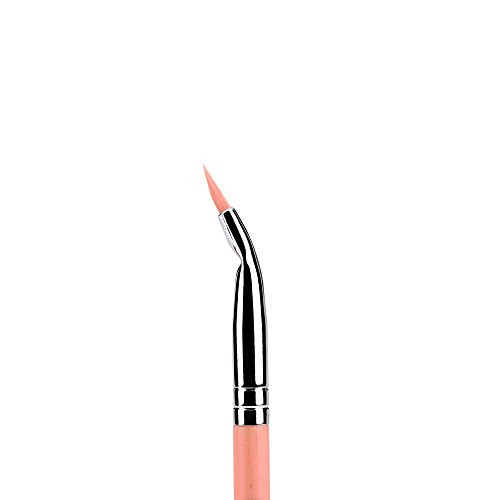 Bdellium Tools Professional Makeup Brush Pink Bambu Series 708 Bent Eyeliner With Soft Synthetic Fibers For Smooth Application Pink 1Pc