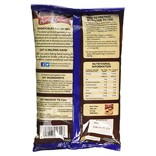 Aunt Bessie S Shortcrust Pastry Mix 500G