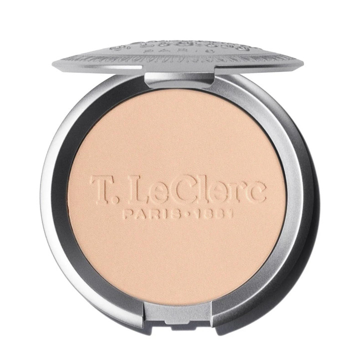 T. Leclerc Compact Pressed Powder Super Blendable Face Makeup Longwear Portable Matte Finish Radiant Natural Medium To Full Coverage