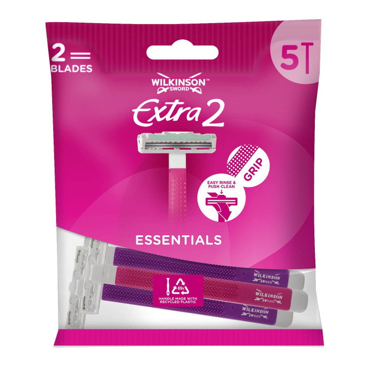 Wilkinson Sword Extra 2 Beauty Disposable Razors For Women Pack Of 5