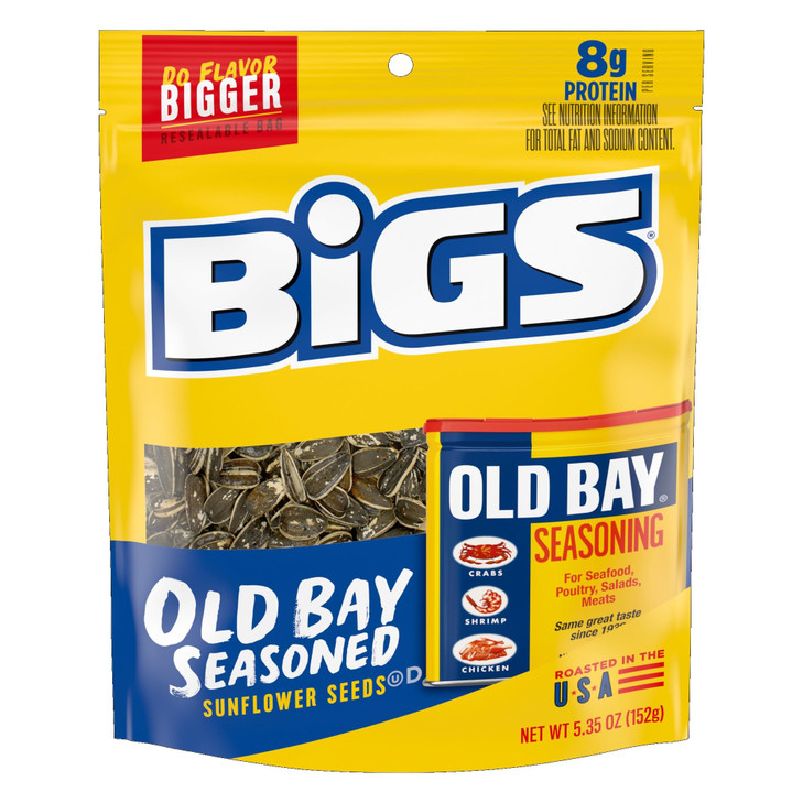 Bigs Sunflower Seeds Old Bay Seasoned Flavor 5.35 Oz. Pack Of 12