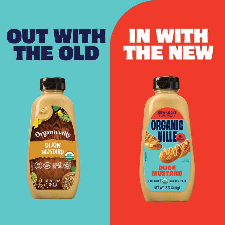 Organicville Dijon Mustard Mustard Dijon Organic Dijion Mustard Vegan Gluten Free Paleo Whole 30 Usda Organic Non Gmo Keto Mustard Dijon