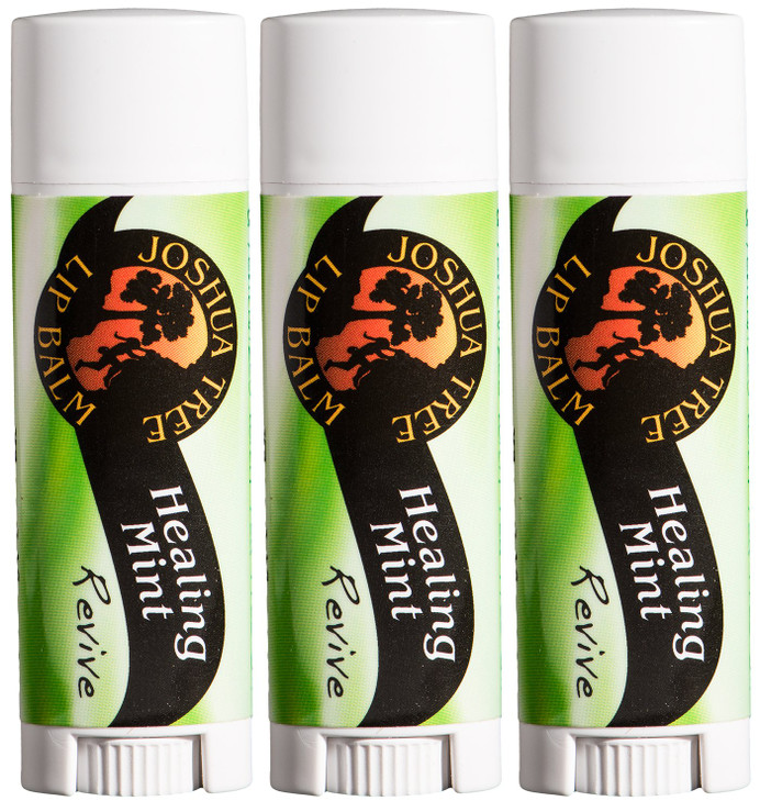 Joshua Tree Healing Mint Revive Organic Lip Balm Pack Of 3