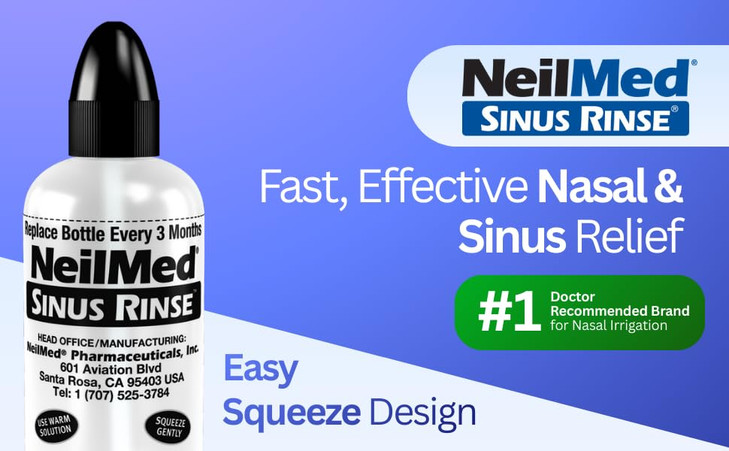 NeilMed Sinus Rinse - A Complete Sinus Nasal Rinse Kit, 50 count (Pack of 1) Count may vary