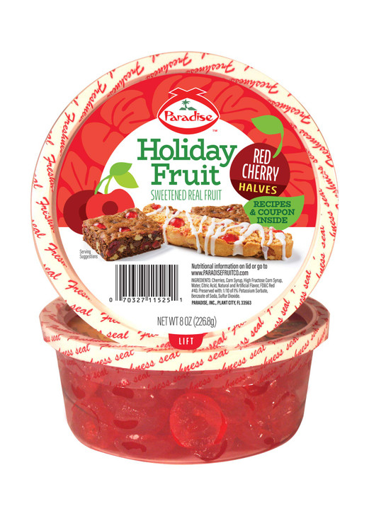 Paradise Red Cherry Halves 8 Ounce