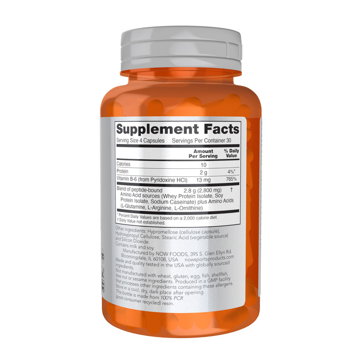 Now Sports Nutrition, Amino Complete, Protein Blend with 20 Aminos and B-6, 120 Veg Capsules