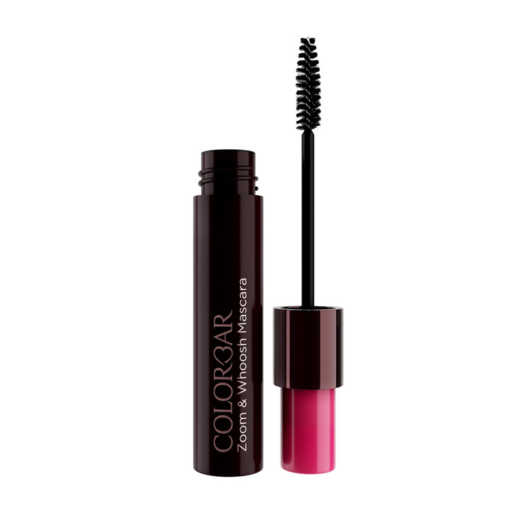 Colorbar Zoom And Whoosh Mascara Waterproof Mascara For Flake Proof Smudge Proof Lash Finish Voluminous Mascara 001 Black Sin 0.3 Oz
