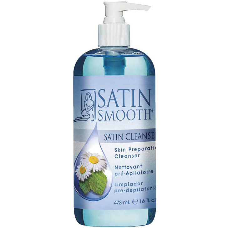 Satin Smooth Pre Wax Cleanser Hair Removal Skin Prep Cleanser 16 Fl Oz