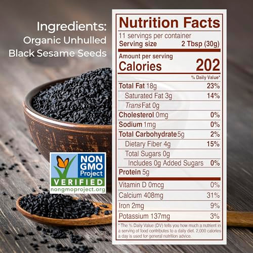 Kevala Organic Black Tahini 12 Oz 340G Gluten Free Black Sesame Paste