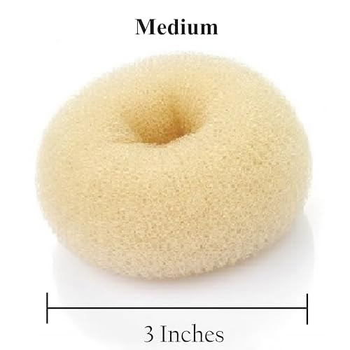 Beaute Galleria Hair Donut Bun Maker Ring Style Mesh Chignon Ballet Sock Bun Medium Beige Blonde