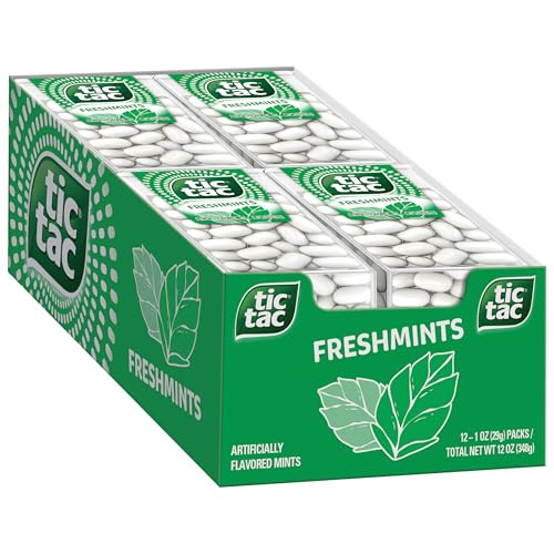Tic Tac Freshmint Breath Mints Bulk 12 Pack On The Go Refreshment 1 Oz Each
