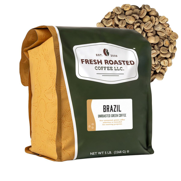 Fresh Roasted Coffee Brazil Unroasted Green Coffee Beans For Home Roasting Kosher 5 Lb 80 Oz