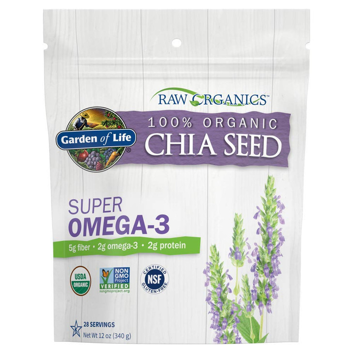 Garden Of Life Raw Organics Chia Seeds Omega 3 Superfood 28 Servings