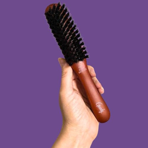Goody Smoothing Hairbrush With Natural Boar Bristles For Frizz Control Flyaway Control Smooth Shiny Finish Wooden Styling Brush For All Hair