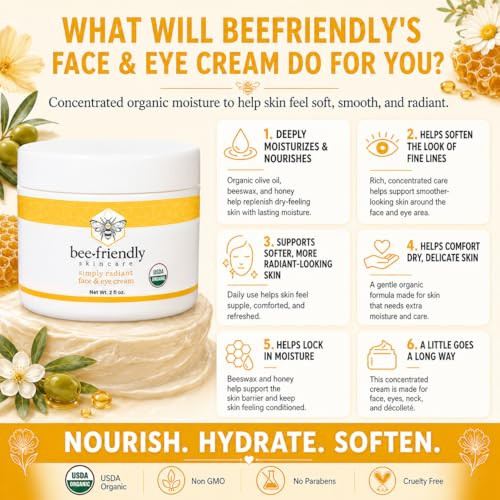 Beefriendly Organic Face And Eye Cream All In One 2 Oz