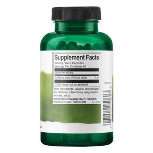 Swanson Full Spectrum Mulberry Leaf Herbal Supplement 500 mg 120 Capsules