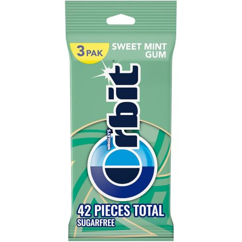 Orbit Sweet Mint Sugar Free Chewing Gum 3 Packs Of 14 Pieces 42 Total
