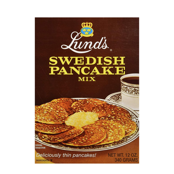 Lund S Swedish Pancake Mix Deliciously Thin And Light Pancakes 12 Oz Traditional Scandinavian Recipe Easy Mix For Breakfast Or Brunch
