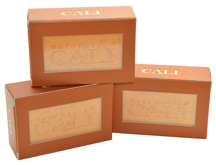 Baronessa Cali Tarocco Skin Cleanser Bar Soap With Exfoliate Deep Moisturizing Olive Oil Soap With Sicilian Red Orange Extracts 5.3 Ounces