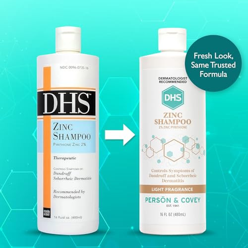 Dhs Zinc Shampoo 16 Oz Pack Of 2 Clarifying Scalp Care