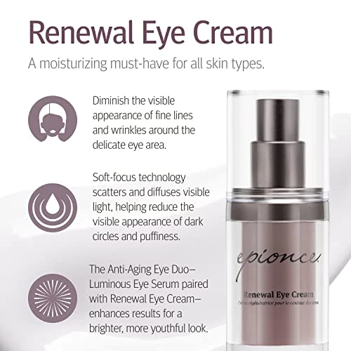 Epionce Renewal Eye Cream Anti Aging Under Eye Cream Dark Circles Puffiness