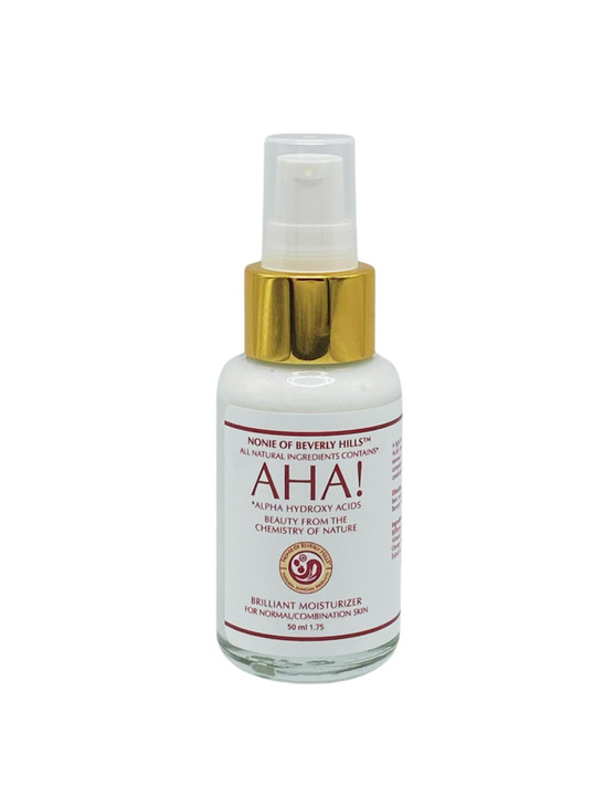 Nonie Of Beverly Hills Aha Brilliant Moisturizer For Normal Or Combo Skin With Alpha Hydroxy Acids 100 Percent Vegan And Organic Natural