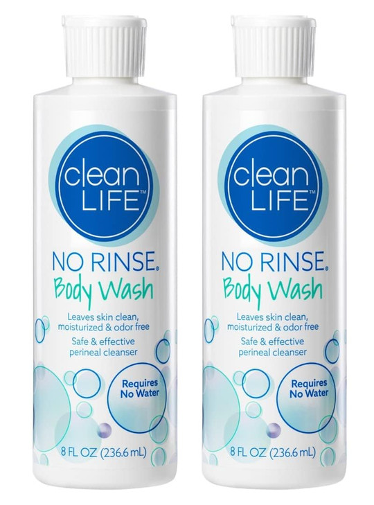 No Rinse Body Wash 8 Fl Oz Pack Of 2 Waterless Rinse Free Formula Cleans Moisturizes And Eliminates Odor Sensitive Skin Safe For Surgery