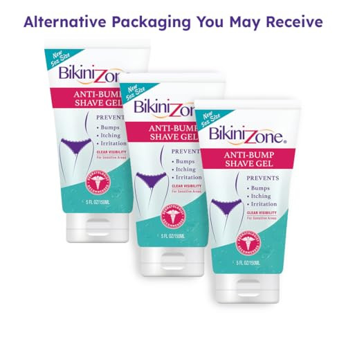 Bikini Zone Anti Bump Shave Gel For Sensitive Areas 5 Oz 3 Pack
