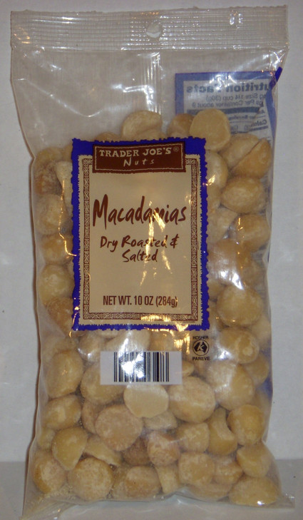 Trader Joe S Macadamias Dry Roasted And Salted 10 Oz 284G Bag