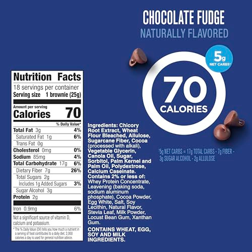 Fiber One 70 Calorie Chocolate Fudge Brownies Mega Pack 18 Ct 16 Oz