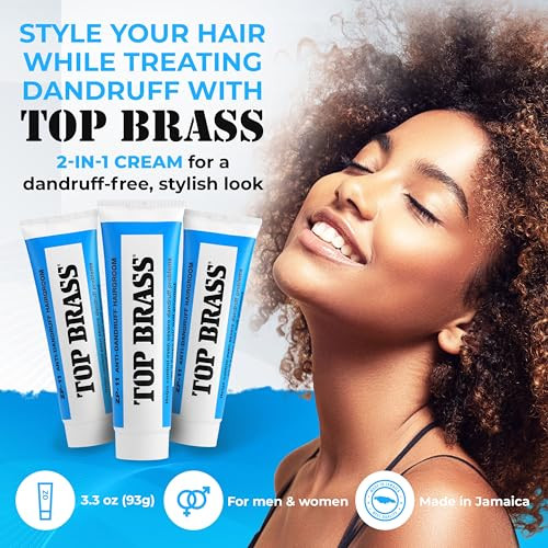 Top Brass Anti Dandruff Hair Cream For Men And Women Hair Cream For Styling Infused With Beeswax And Candelilla Relieves Scalp Dryness