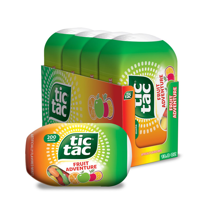 Tic Tac Citrus Adventure Mints Bulk 4 Pack Travel Size 200 Pieces Each