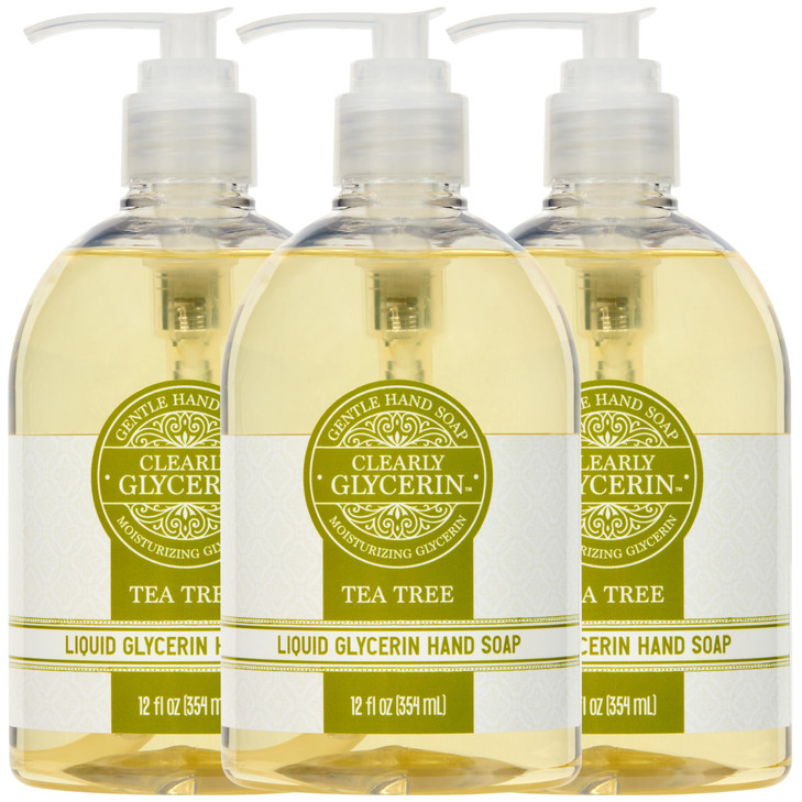 Essentials Glycerin Liquid Hand Soap Tea Tree 3 Fluid Ounce Pack Of 3