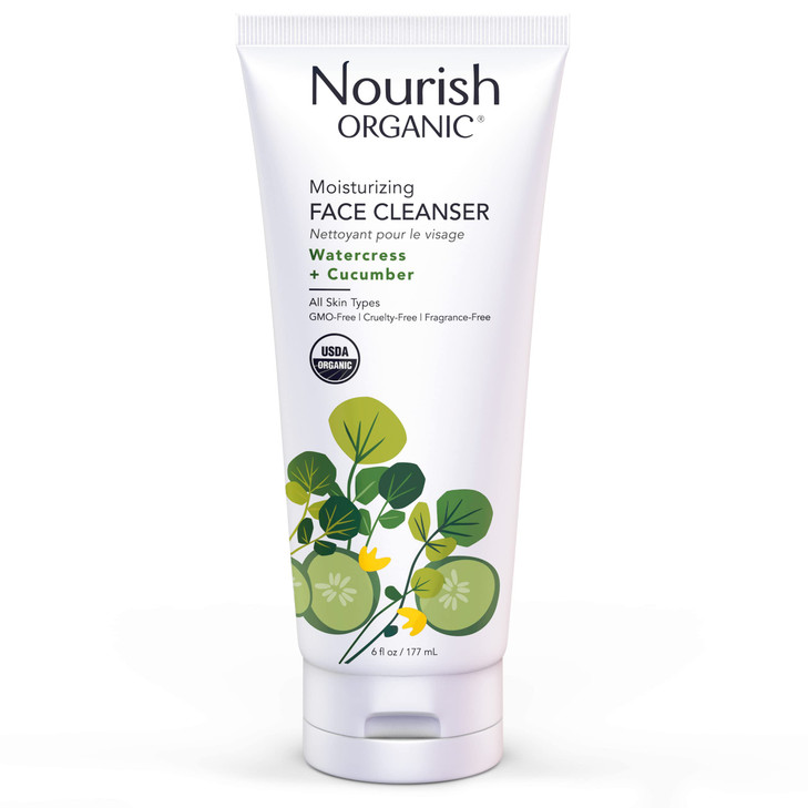 Nourish Organic Face Cleanser Watercress Plus Cucumber 6 Oz