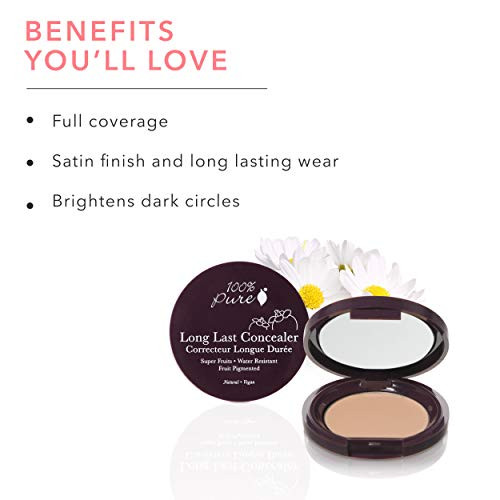 100 Percent Pure Fruit Pigmented Long Last Compact Concealer Peach Bisque