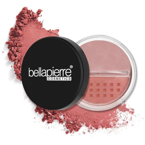 Bellapierre Mineral Blush Loose Powder Blush Lightweight Cheek Color Warm Dewy Finish Talc Free Hypoallergenic And Non Toxic 0.3 Oz Desert